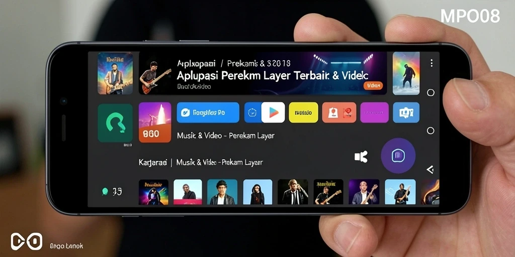 Tampilan antarmuka utama MPO08 yang intuitif untuk perekaman layar.