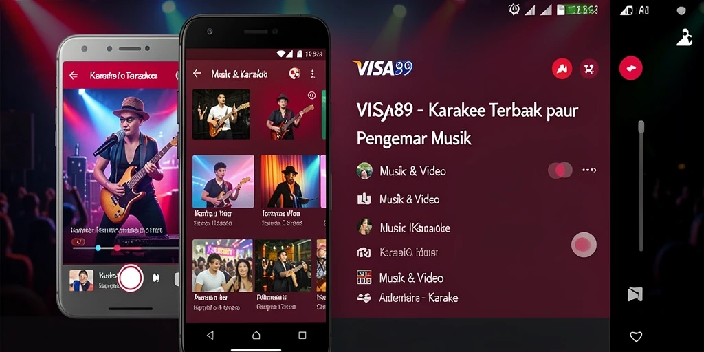 Tampilan antarmuka <strong>VISA89</strong> yang menarik untuk karaoke.