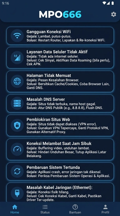Tampilan link alternatif mpo666